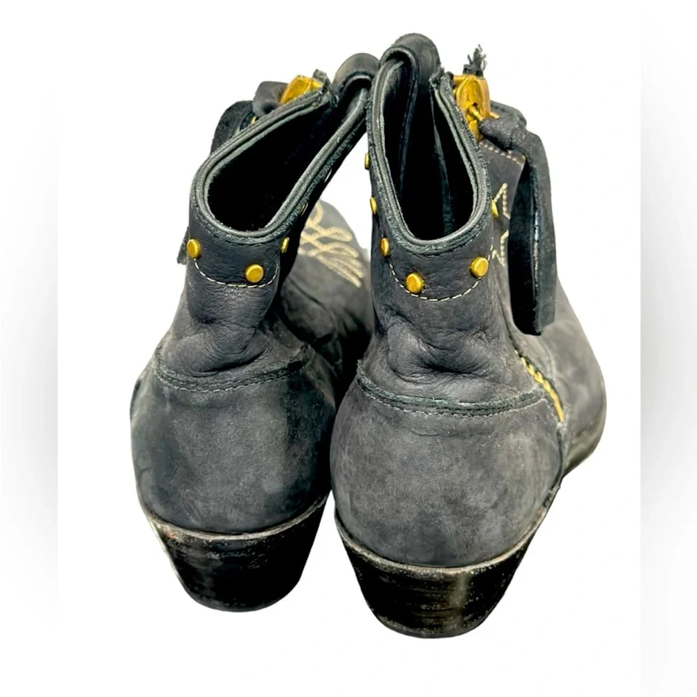 Anine Bing Size 39 8 low cowboy western boots booties black star concert H1 - Picture 7 of 9